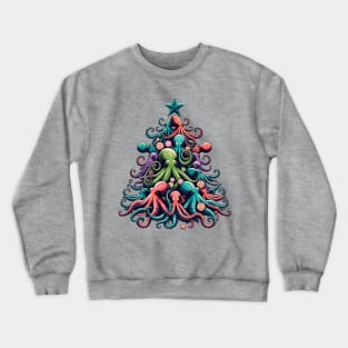 Christmas Octopus Tree Crewneck Sweatshirt
